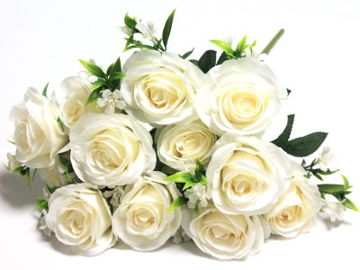 Б12181 Б/С Букет 12 открытых голов роз&quot;Искушение&quot;Н51см(3шт)