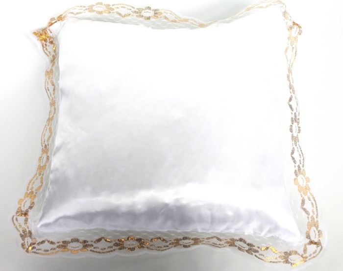 Р1647 Б/С Подушка атлас.с золот. круж.(10шт)