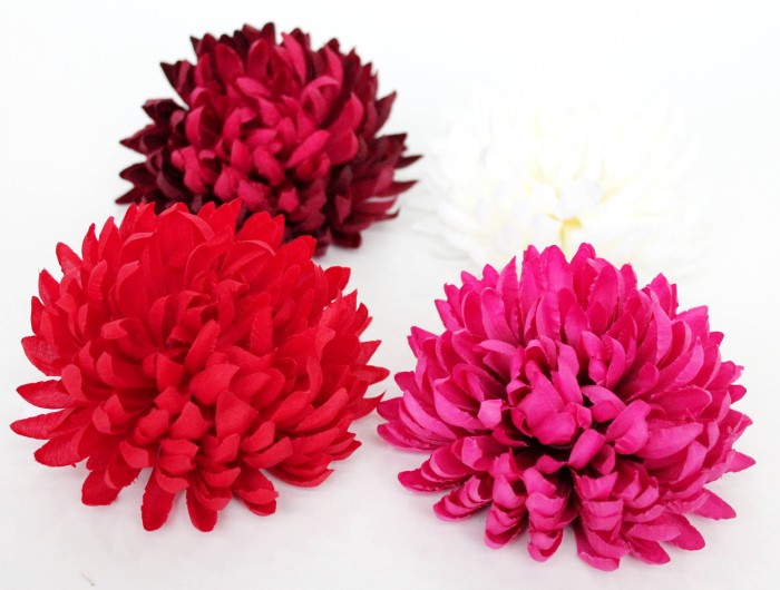 Г12003 Голова помпоннная хризантема много слоев"Ангара"12см(20шт)