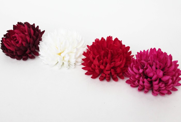 Г12003 Голова помпоннная хризантема много слоев"Ангара"12см(20шт)