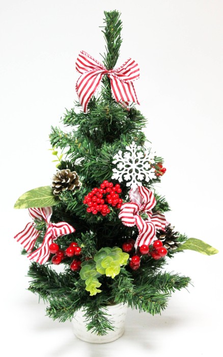 Д12108 Б/С Елка настольная с бантами"Уже украшено"ПВХ Н53см