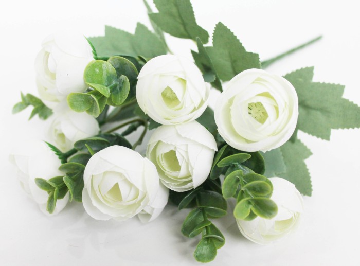 Б11910 Б/С Букет 2 цвета камелий с эвкал."Изумруд"5вет.Н31см(20шт)