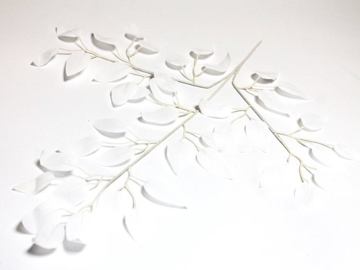 В12187 Б/С Ветка фикус белый Н63см(12шт)