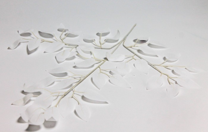 В12187 Б/С Ветка фикус белый Н63см(12шт)