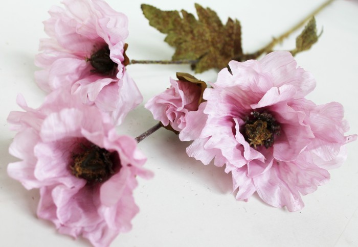 В11196 Б/С Мак шелковый муар 4гол.Н82см