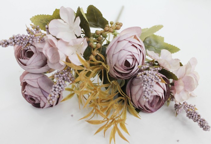 Б11912 Б/С Букет евро камелий с доб."Чароит"6вет.Н33см(20шт)