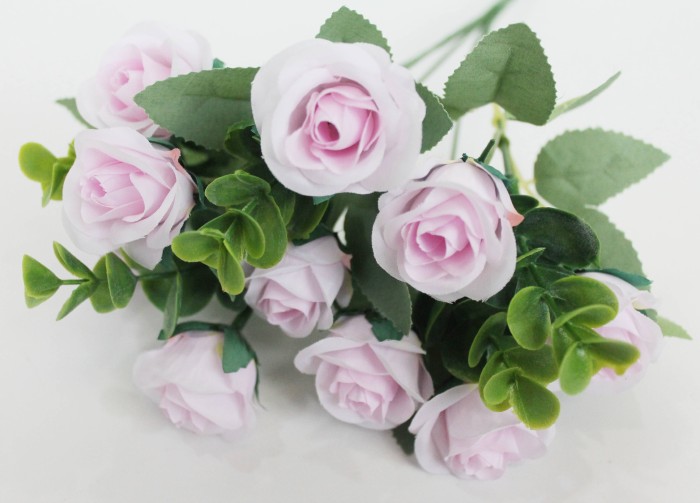 Б11913 Б/С Букет роз с эвкалиптом"Александрит"5вет.Н31см(20шт)