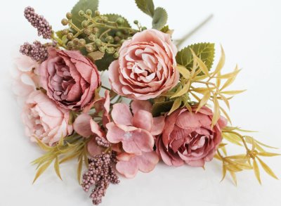 Б11909 Б/С Букет евро пион&quot;Сапфир&quot;6вет.Н32см(20шт)