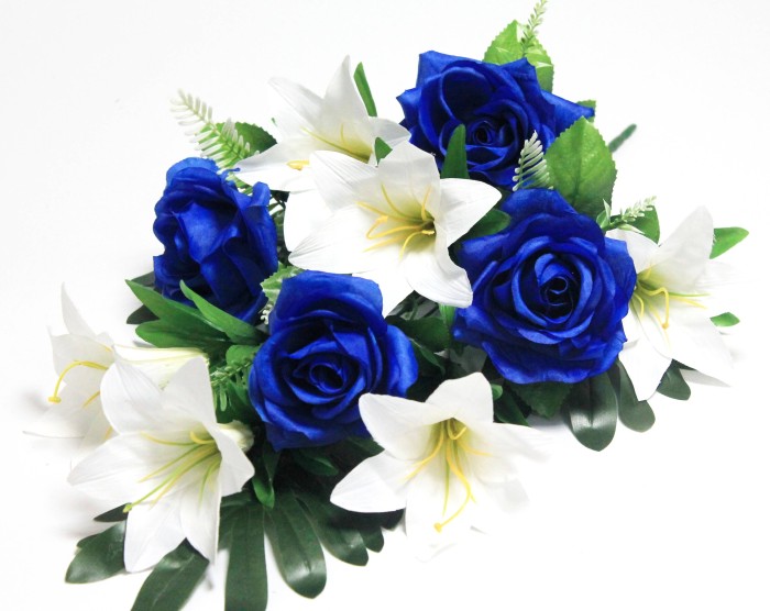 Б12190 Букет-веер роза и лилия 10 гол."Классика жанра"67см