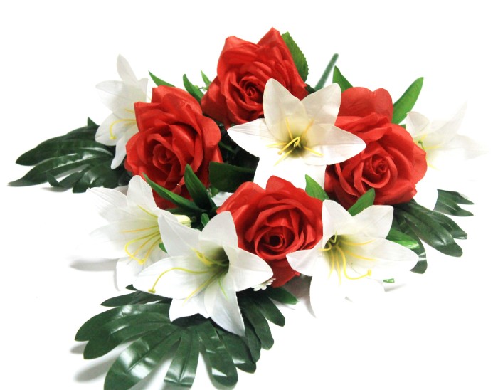 Б12190 Букет-веер роза и лилия 10 гол."Классика жанра"67см