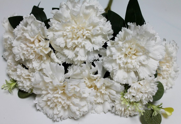 Б12273 Букет крупная гвоздика-шабо 9вет.с эвкалипт."Модера"46см