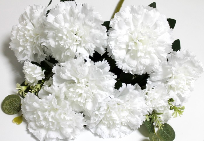 Б12273 Букет крупная гвоздика-шабо 9вет.с эвкалипт."Модера"46см