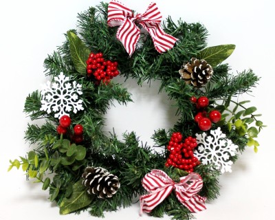 Д12114 Б/С Новогодний венок &quot;Праздник&quot; ПВХ D35см