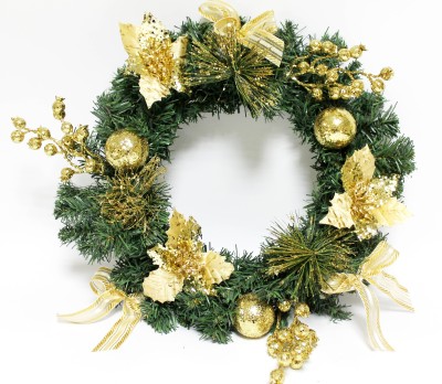 Д12115 Б/С Новогодний мерцающий венок &quot;Сияние&quot; ПВХ D40см