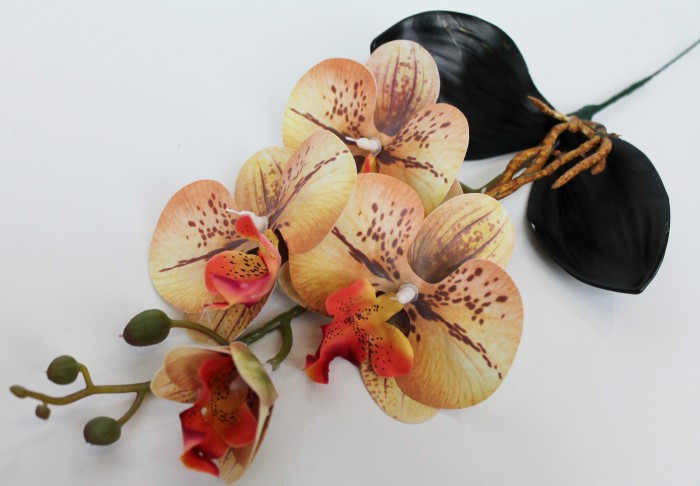 В11500 Б/С Орхидея с корешками из латекса"Интрига"Н38см