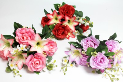 Б12195 Букет композиция с эвкалиптом 10вет.7гол."Женева"46см