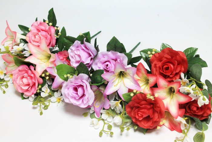 Б12195 Букет композиция с эвкалиптом 10вет.7гол."Женева"46см