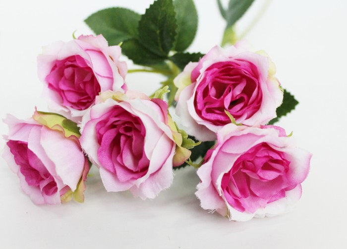 В11490 Кустовая 5 гол.пионовидная роза"Леди"Н45см(10шт)