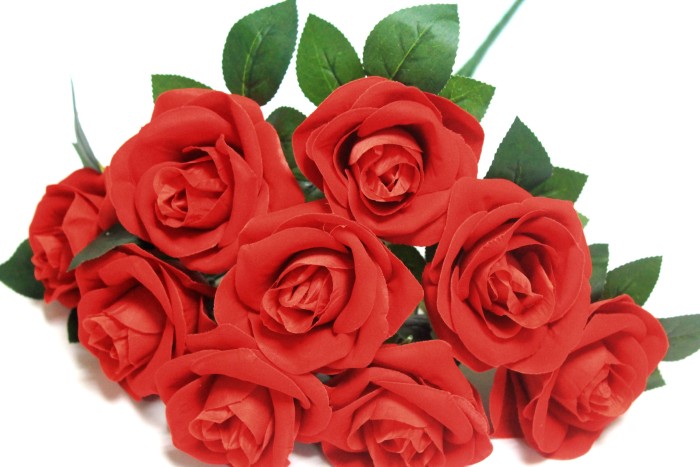 Б12198 Б/С Букет бархатных роз 9 голов "Веста" 50см