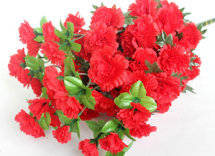 В988 Б/С Вет.крупная голова гвоздики каскад 55см(10шт)