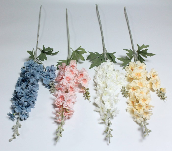 В12126 Б/С Ветка дельфиниум"Мун Лайт"Н86см(5шт)