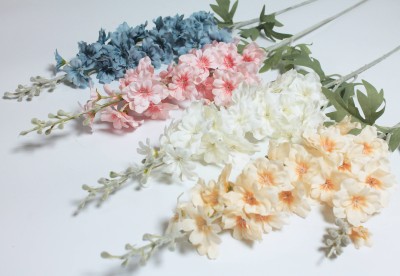 В12126 Б/С Ветка дельфиниум&quot;Мун Лайт&quot;Н86см(5шт)