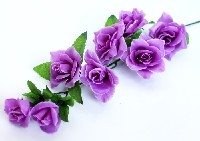 В1009 Б/С Вет. крупная голова розы каскад"Мал.леди"8г.55см(10шт)