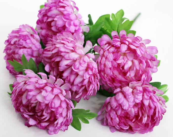 Б11924 Букет хризантем помпонной"Вулкан"6г.Н58см(10микс)