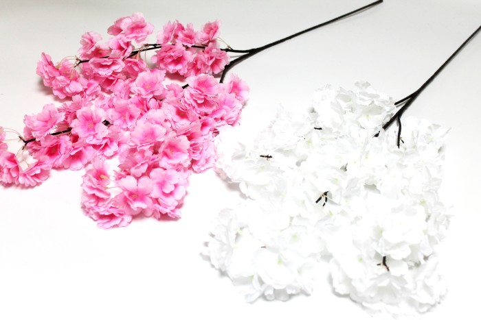 В11785 Б/С Ветка тройная сакура Тайхаку 90см(5шт)