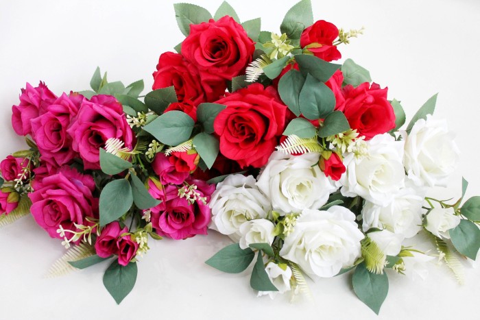 Б11925 Б/С Букет роз 6г.и 6 бут.с доб.9в."Элегантная"50см(3микс)