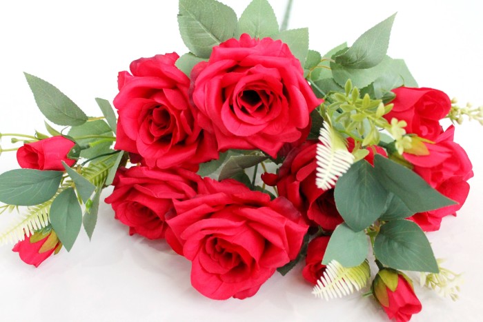 Б11925 Б/С Букет роз 6г.и 6 бут.с доб.9в."Элегантная"50см(3микс)