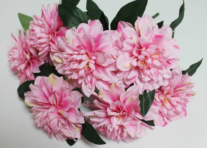 Б12129 Б/С Букет георгин 7крупн.гол."Ванкувер"Н42см(4шт)