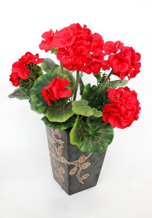 Б9493 Б/С Герань как живая горшечная 9вет.Н49см(2шт)