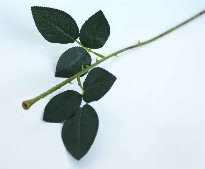 О11962 Б/СНога для розы с дорогими листьми 48см(20шт)