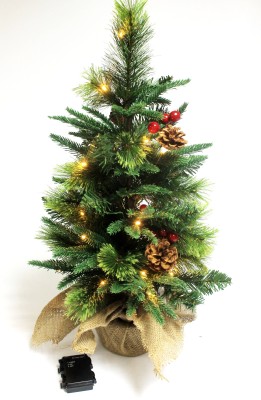 Д12202 Б/С Елка святящаяся на стол Литая и ПВХ Н70см