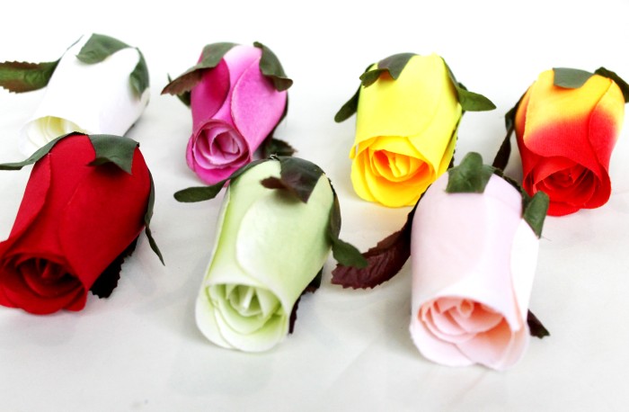 Г11266 Б/С Роза с пенопластолм из плотного сатина "Виват"Н=8см(20шт)