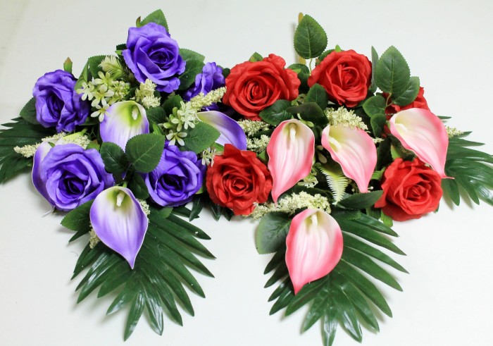 Б11964 Веер с латексной каллой для композиции на гроб 66см (2шт)