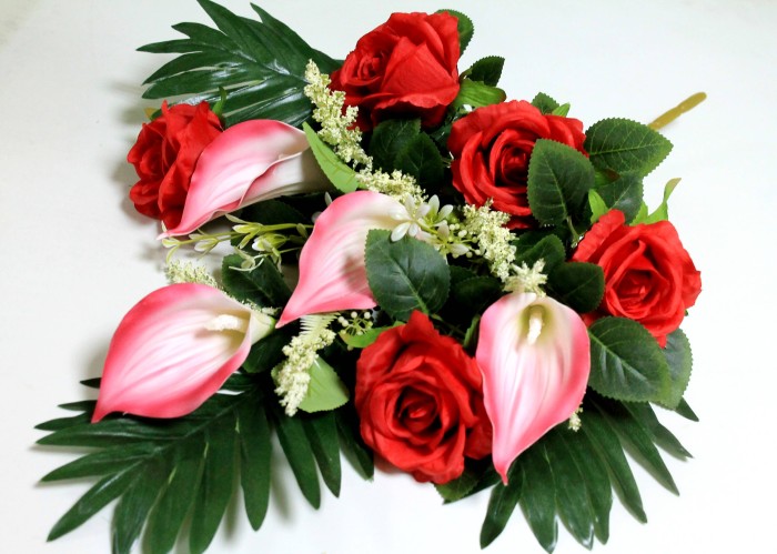 Б11964 Веер с латексной каллой для композиции на гроб 66см (2шт)