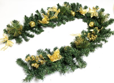 ЛЗ12118 Б/С Лиана еловая пышная мерцающее золото&quot;Уже украшено&quot; H190см 