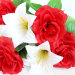 Б11168 Бук.роза с лилией"Фруже"7вет.Н48см(10микс)