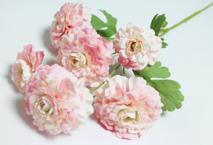 В12046 Б/С Ветка 6 голов георгина Уайт Астер высокий 83см