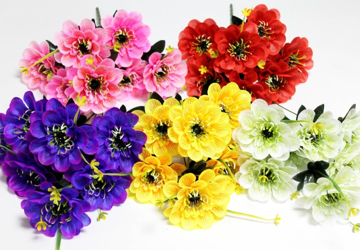 Б12286 Б/С Букет георгин 7г.с красивой серед."Райд"50см(40микс)