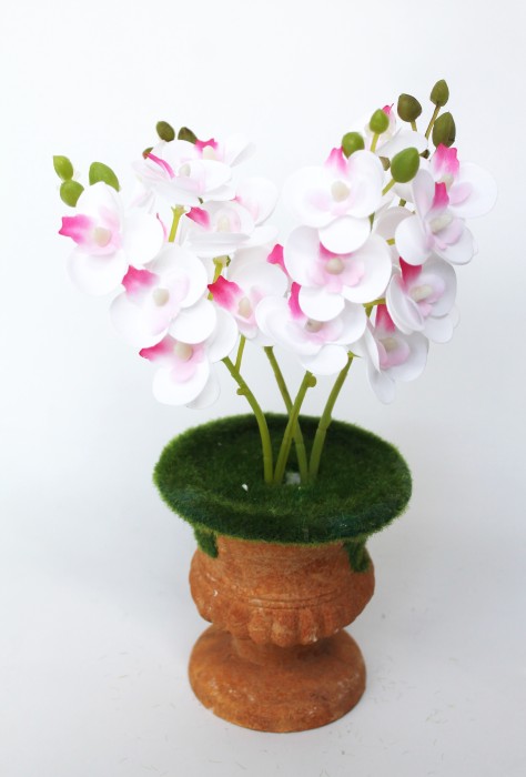 В11794 Б/С Вет.12 голов орхидея из латекса"Мини"31см(10шт)