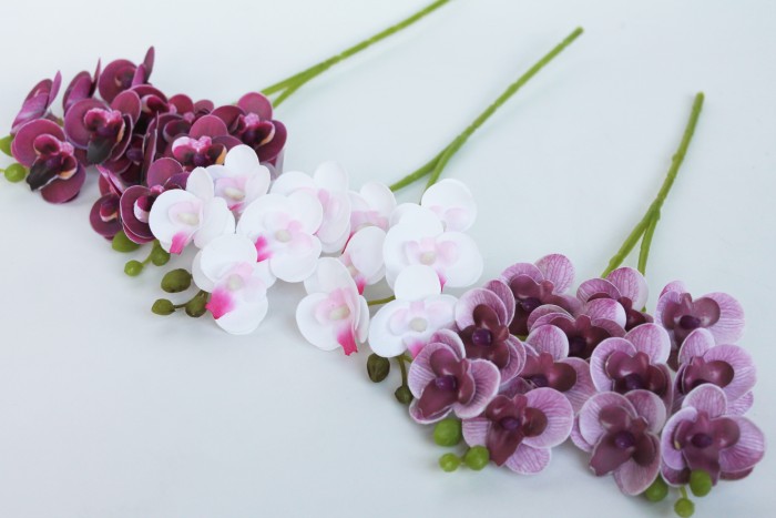 В11794 Б/С Вет.12 голов орхидея из латекса"Мини"31см(10шт)