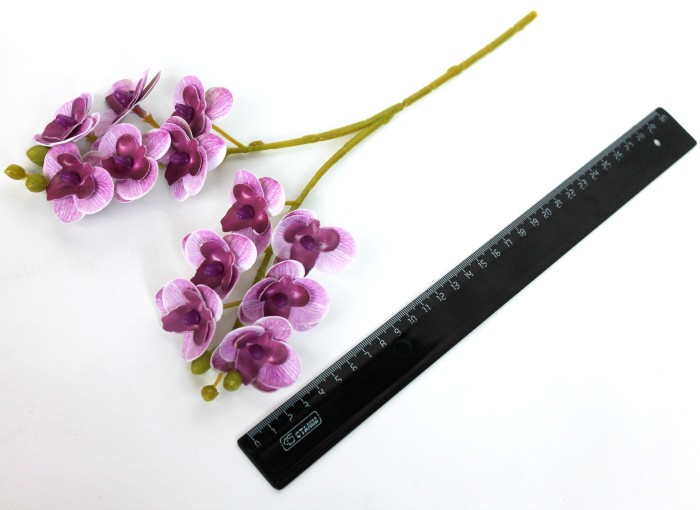 В11794 Б/С Вет.12 голов орхидея из латекса"Мини"31см(10шт)