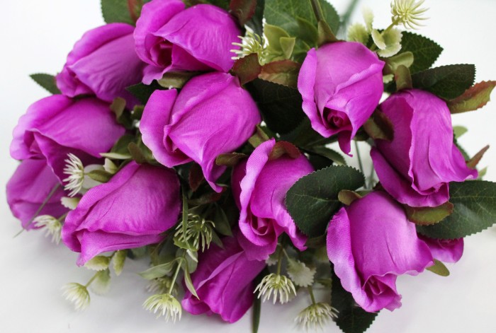 Б11529 Б/С Букет роз бутон кручёный"Вивьен"12г.Н54см(6микс)