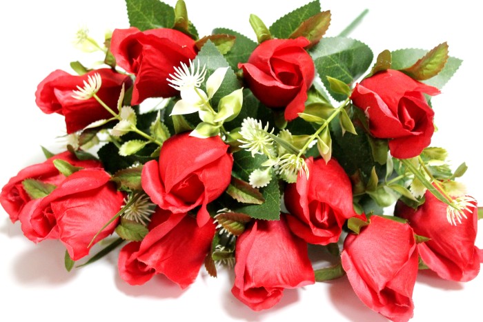 Б11529 Б/С Букет роз бутон кручёный"Вивьен"12г.Н54см(6микс)