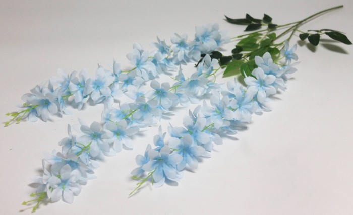 В12132 Б/С Ветка глициния "Альба"3вет.H106см(12шт)