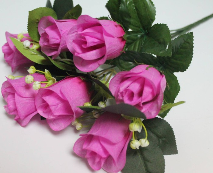 Б12210 Б/С Букет бутон 7гол.с гипсофилом"Рокси"42см(20микс)