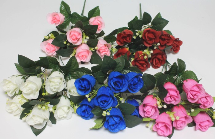 Б12210 Б/С Букет бутон 7гол.с гипсофилом"Рокси"42см(20микс)